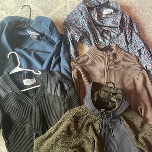 Mixed Mens Sweaters & Shirts- size Medium